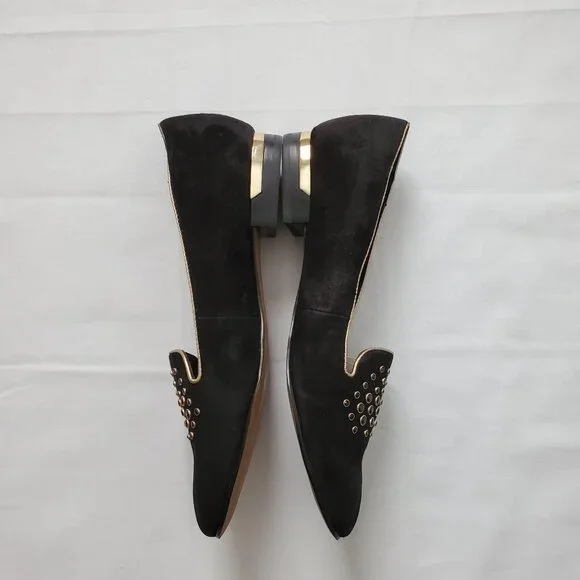 ISOLA Women’s Risa Black Suede Leather Slip-On Loafer Pump Size 8 1/2 - Picture 8 of 15